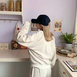 V-neck cotton cardigan