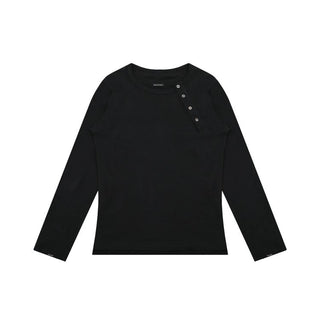 [MASONPRINCE] Layered Henley Long Sleeve Tee