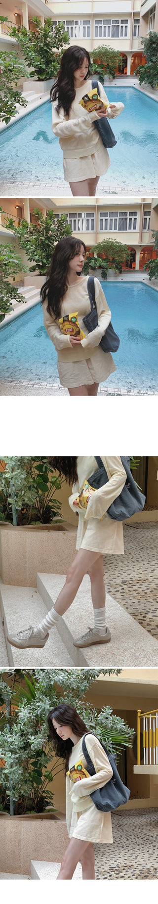 Pigmented elastic waist pants - 5 colors