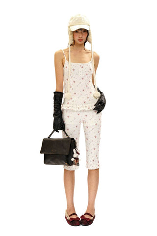 [Moromoro2] Rabbit Print Suede Pajama Gift  Set