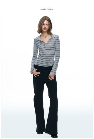 [NECY] Color Block Stripe Polo Shirt (2color)