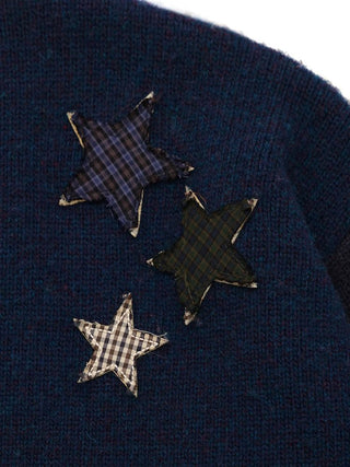 [Moromoro] Multi Pattern Patchwork Knit Set