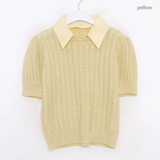Colored Half Cable Knit