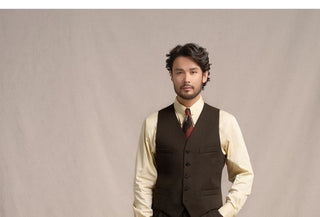 [CULTUM] 1930s Wool Blend Twill 4-Pocket Vest