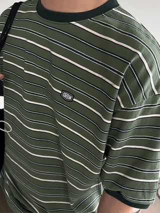 Hats Striped Ringer 1/2 T-shirt