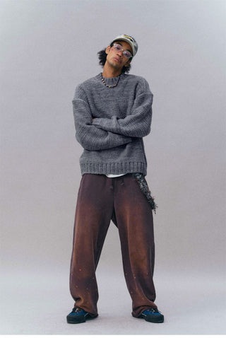 [Monterest] Relaxed Fit Gradient Knit Sweater