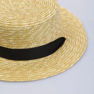 Ribbon Rattan Hat
