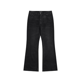 [MASONPRINCE] Black Waxed Coated Denim Jeans