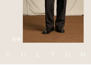 [CULTUM] Wool Blend Double Pleat Tapered Trousers