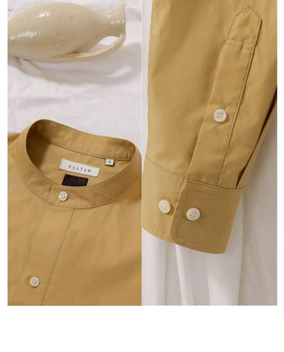 [CULTUM] Cotton Stand Collar Shirt/Shorts