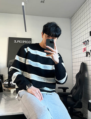 Alpaca Lique Stripe Knit (2 colors)