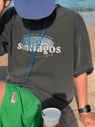 Santiago Pigment Oversized 1/2 T-shirt