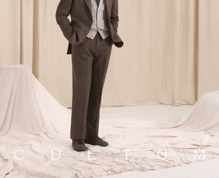 [CULTUM] Herringbone Brushed Flannel Suit Set