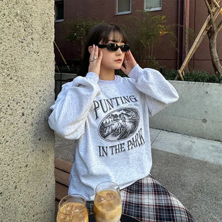 Balloon sleeve sweatshirt