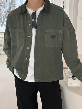 Slow Pigment Crop Work Shirt