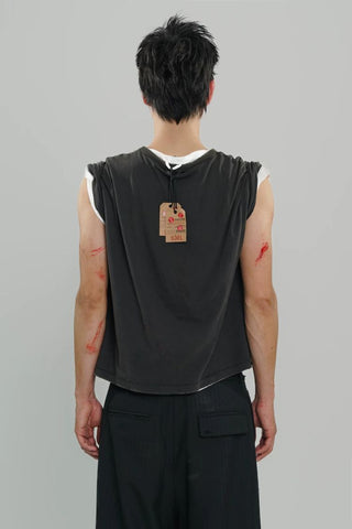 [MASONPRINCE] Graffiti Dog Print Washed Tee