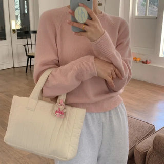 Marche Loose Fit Round Knit (pink)