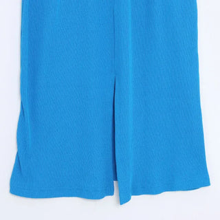 Ribbed slit skirt