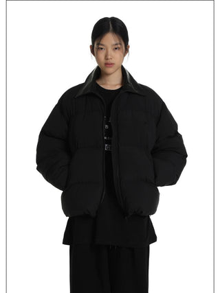 MASONPRINCE Leather Collar Down Jacket