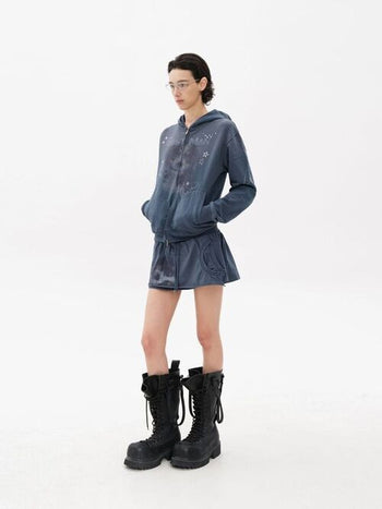 [MASONPRINCE] Deconstructed Knit Mini Skirt