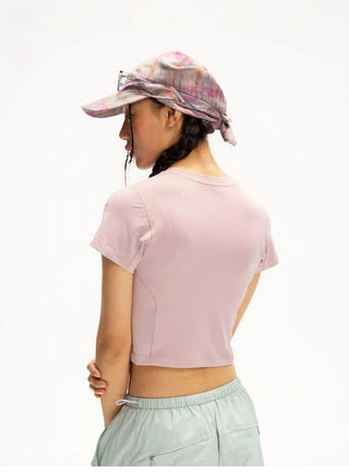 [Monterest] Quick-Dry Slim Fit Crop Logo Tee