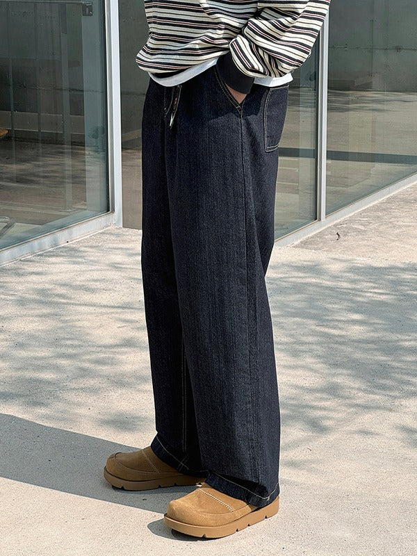 Curz Non-Fade Raw Denim Elastic Waist Pants