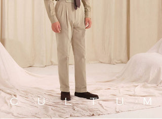 [CULTUM] Italian Pointed Collar Button-Down Shirt