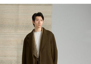 [CULTUM] Wool Alpaca Blend Double-Faced Long Coat