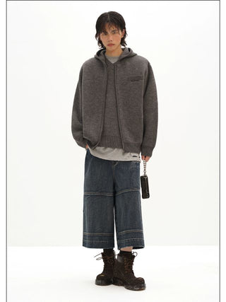 MASONPRINCE Wool Blend Hoodie Cardigan