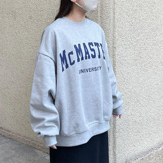 Fleece-lined printed sweatshirt