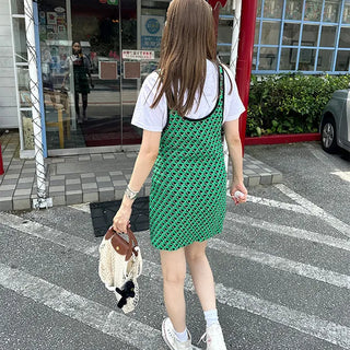 Patterned knit dress