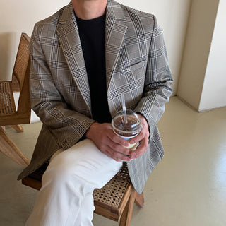 Classic check blazer