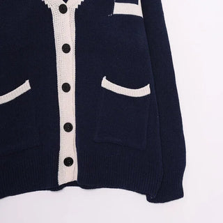S Patch Collar Cardigan