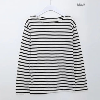 haru stripe boat neck T