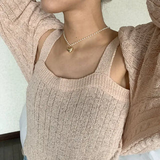 Pearl heart necklace