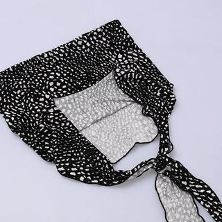 Leopard velvet bag