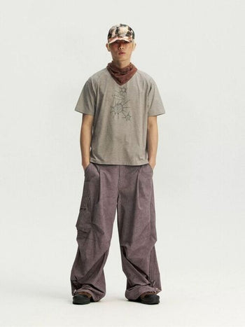 [Monterest] Washed Pleated Parachute Pants