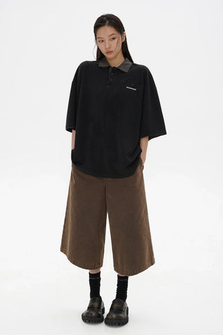 [MASONPRINCE] Check Collar Pique Cotton Polo