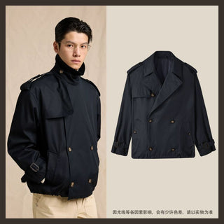 [CULTUM] Water-Resistant Cotton Short Trench Jacket