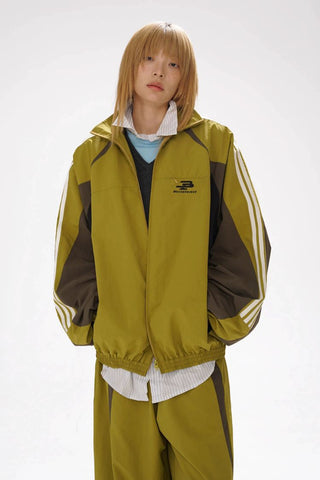[MASONPRINCE] 90s Color Block Track Jacket & Pants Set