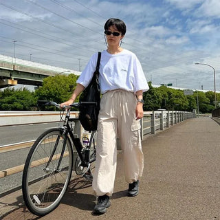 Casual nylon cargo pants