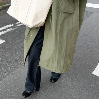 long windbreak coat