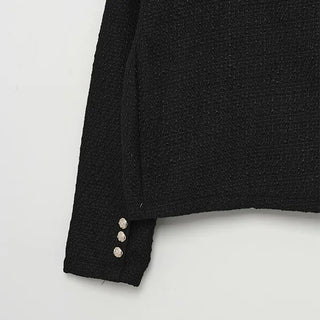 Gold button tweed jacket