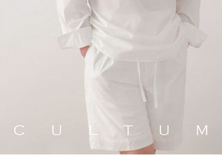 [CULTUM] Cotton Stand Collar Shirt/Shorts