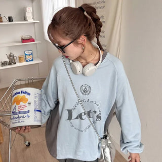 Two-tone logo sweatshirt