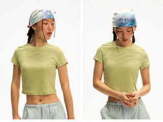 [Monterest] Quick-Dry Slim Fit Cropped Sports Tee