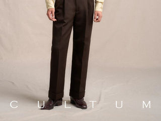 [CULTUM] 1930s Long Point Collar Cotton Shirt