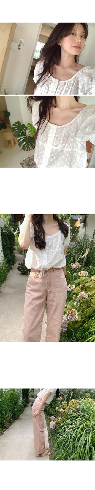 Cotton Flower Blouse - 2 colors