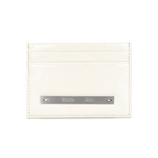 GLOSSY CARD WALLET IN IVORY