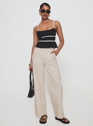 Daxon Top Black  Cream